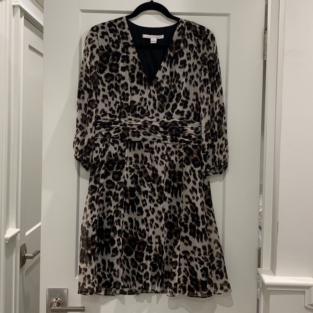 DVF Diane von Furstenberg silk leopard-print dress
